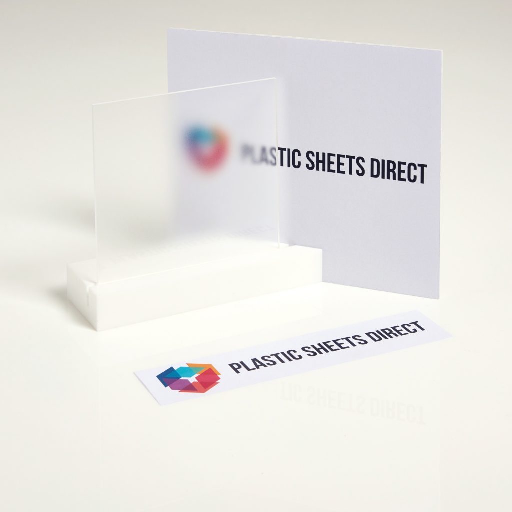 3mm Clear Silk Acrylic (one face frosted) 0282 - Plastic Sheets Direct